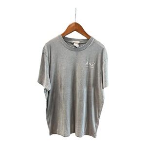 Abercrombie & Fitch Classic Gray Tee Mens Large | Vintage Look‎ A&F Logo T-Shirt